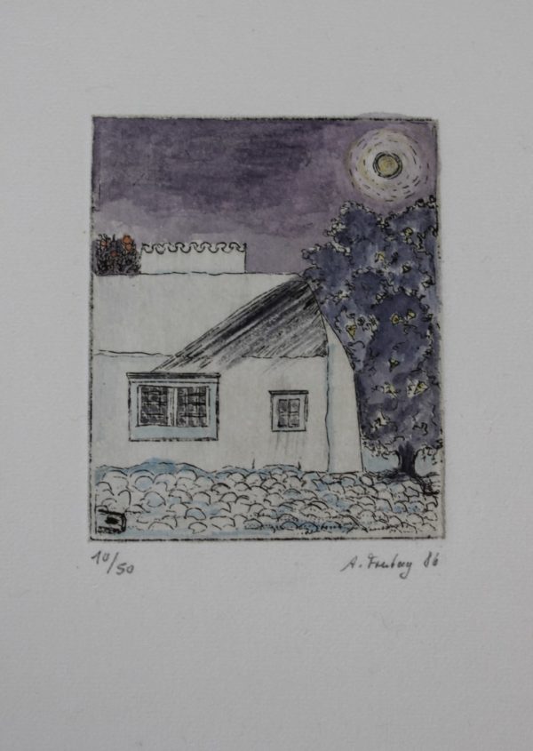 Church in moonlight